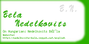 bela nedelkovits business card